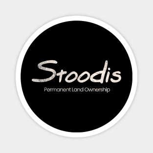 Stoodis Permanent Ownership White Print Magnet